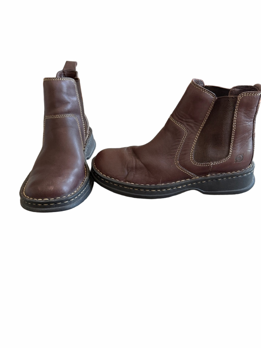 Born Dark Brown Leather Chukka Boots EU 39 Women’s 8 - Picture 2 of 14